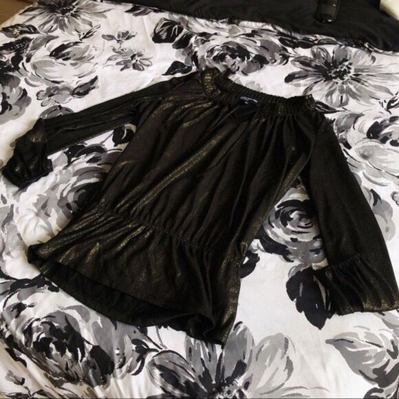 *Jones New York Keyhole Metallic Blouse - Picture 7 of 7